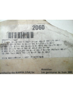 Garniture de frein KAWASAKI Z650 650 - 1980-1981 2