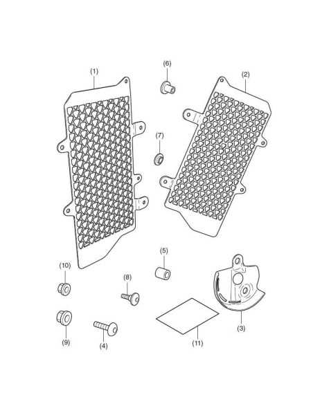 Grille de radiateur HONDA AFRICA TWIN 1100 - 2020/2023